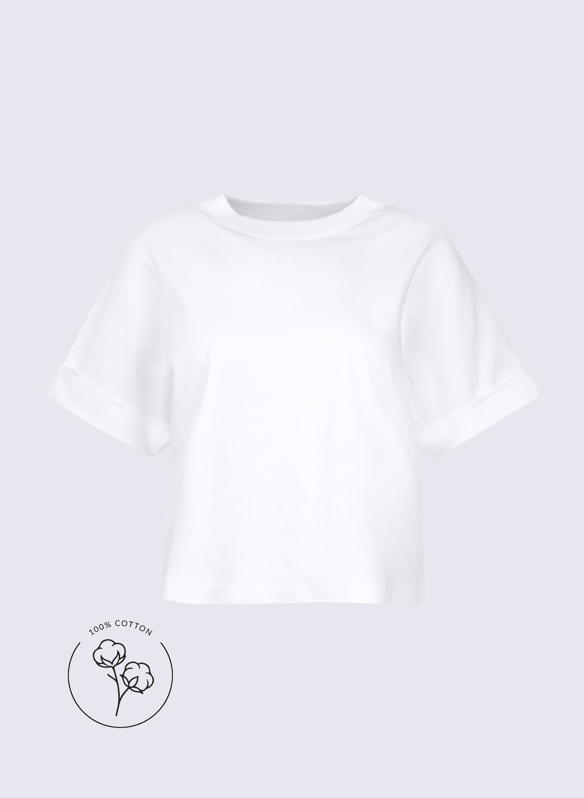 "Heavy" Rundhals-Shirt mit 1/4 Arm