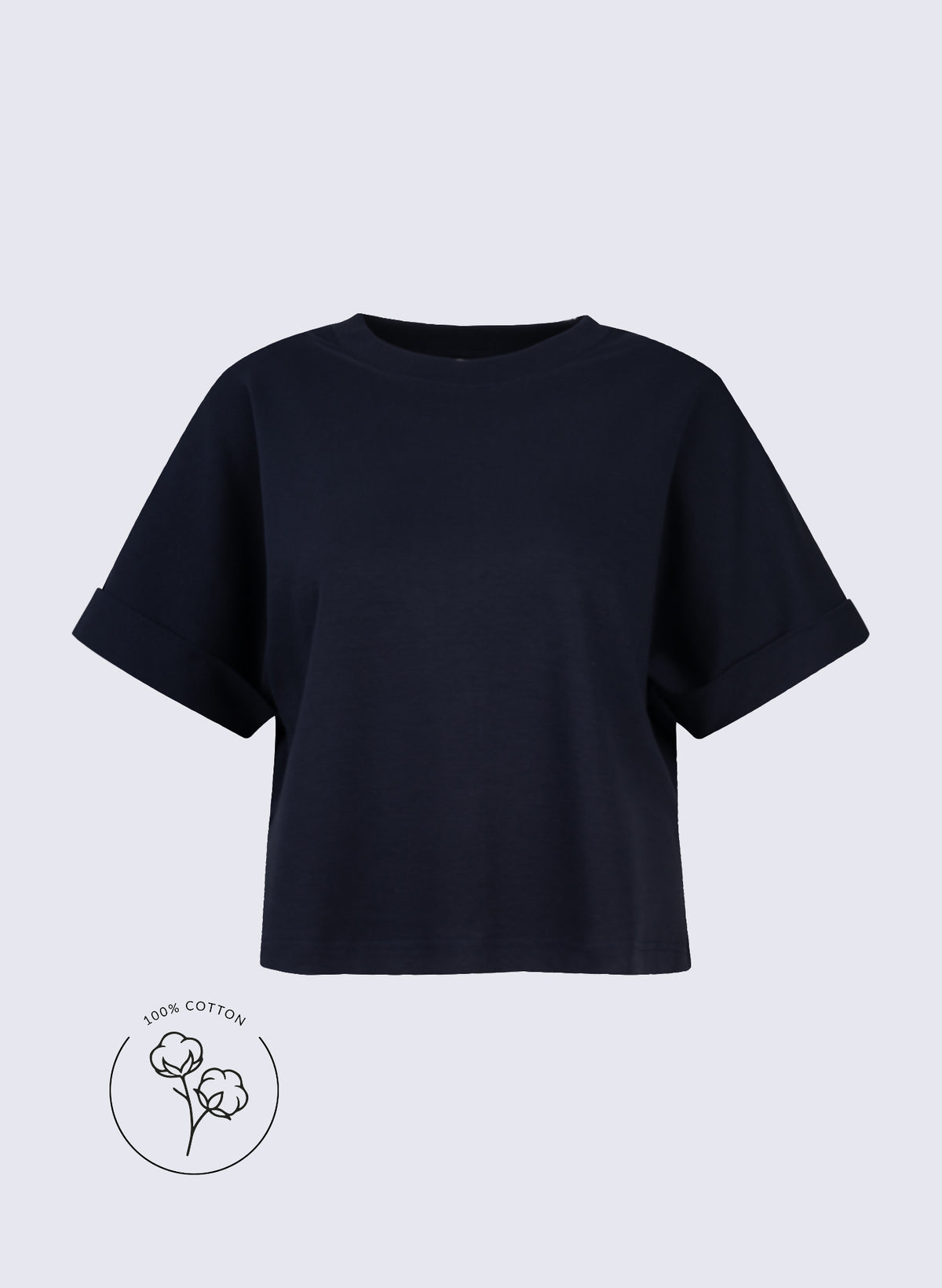 "Heavy" Rundhals-Shirt mit 1/4 Arm