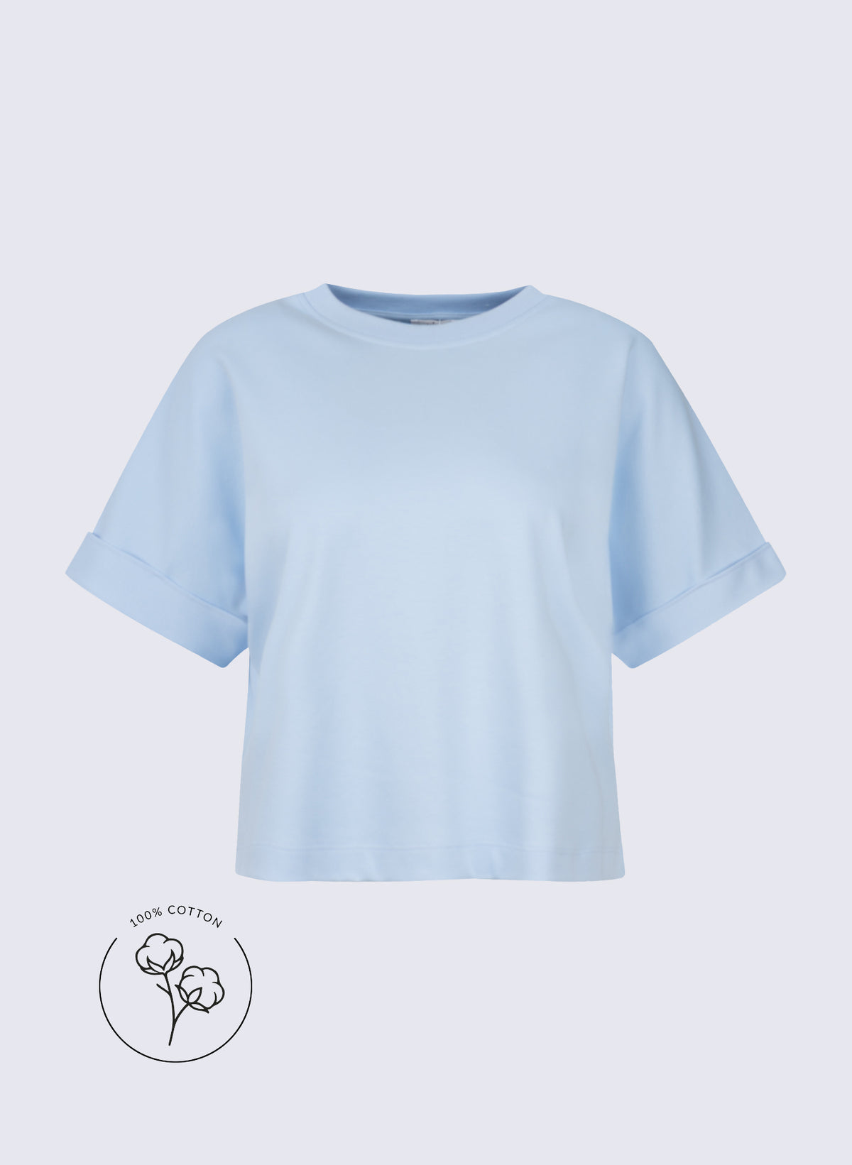 "Heavy" Rundhals-Shirt mit 1/4 Arm