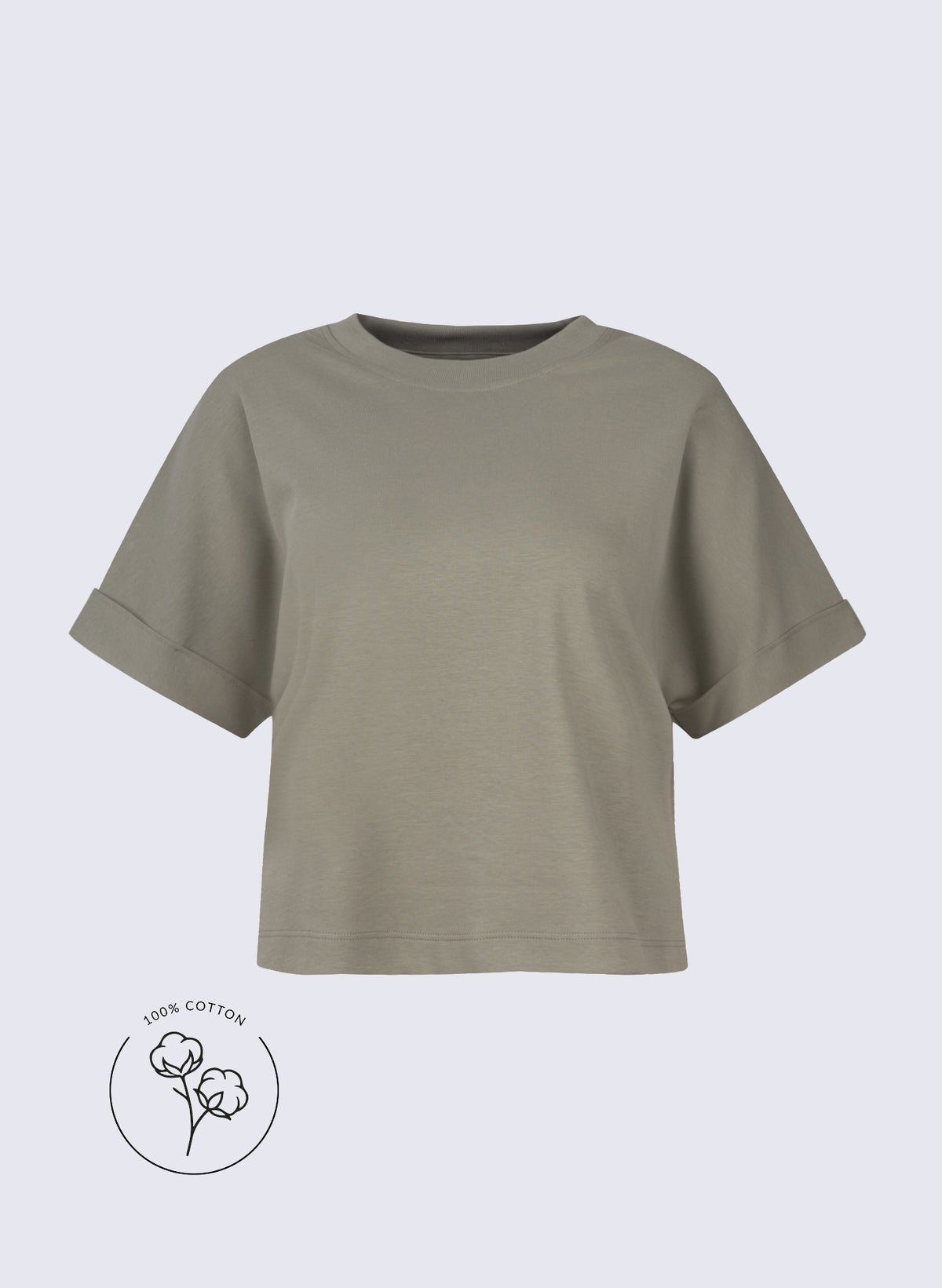 "Heavy" Rundhals-Shirt mit 1/4 Arm