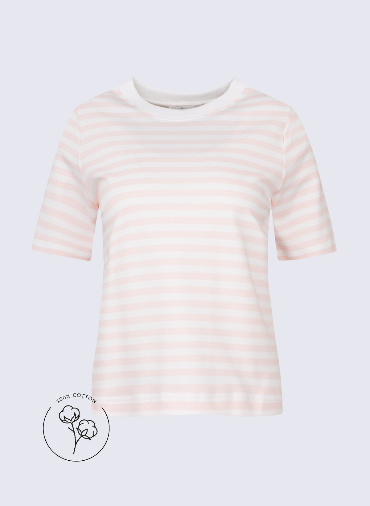 "Heavy" Rundhals-Shirt mit Ringel