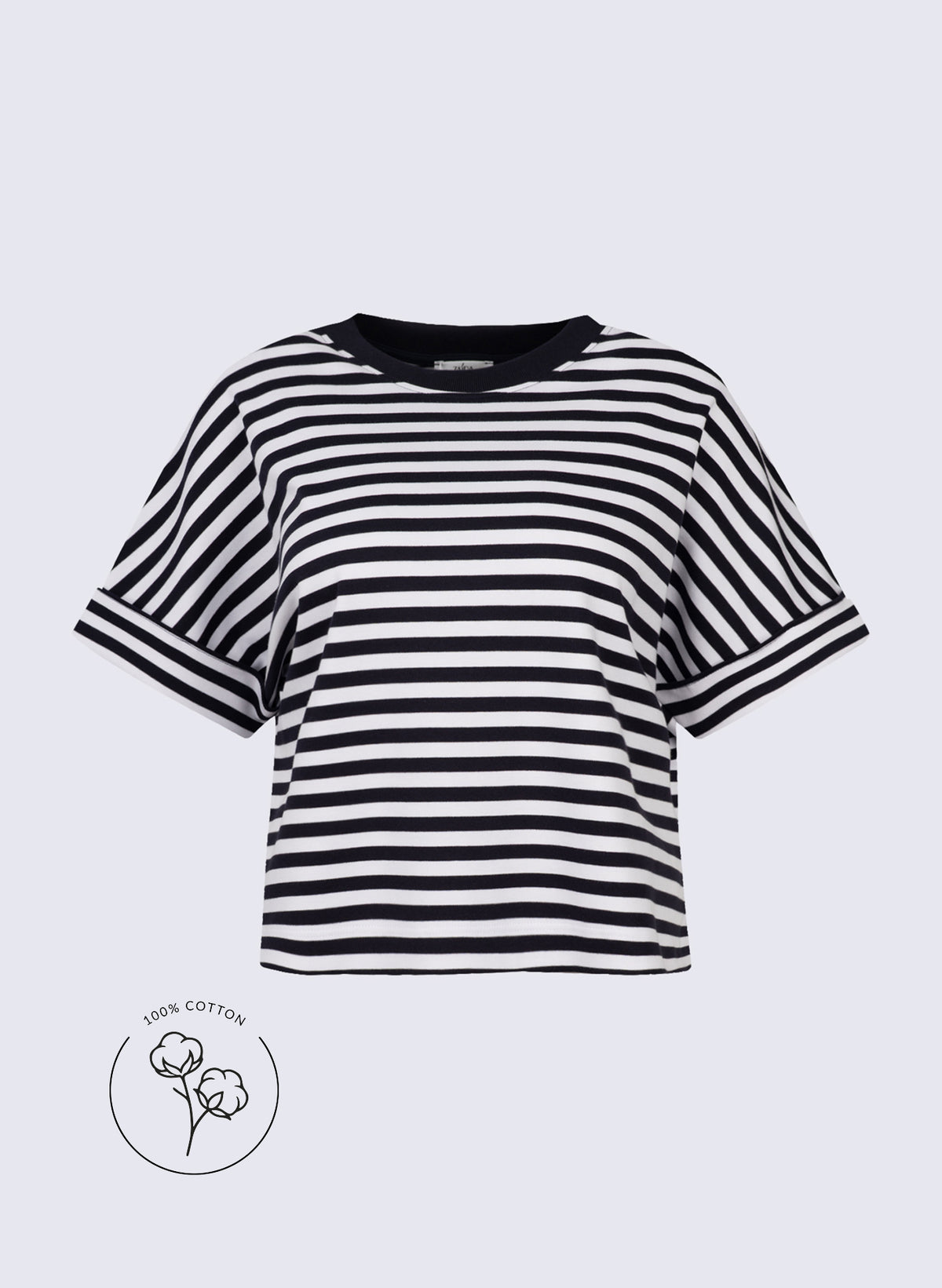 "Heavy" Ringel-Shirt mit 1/4 Arm
