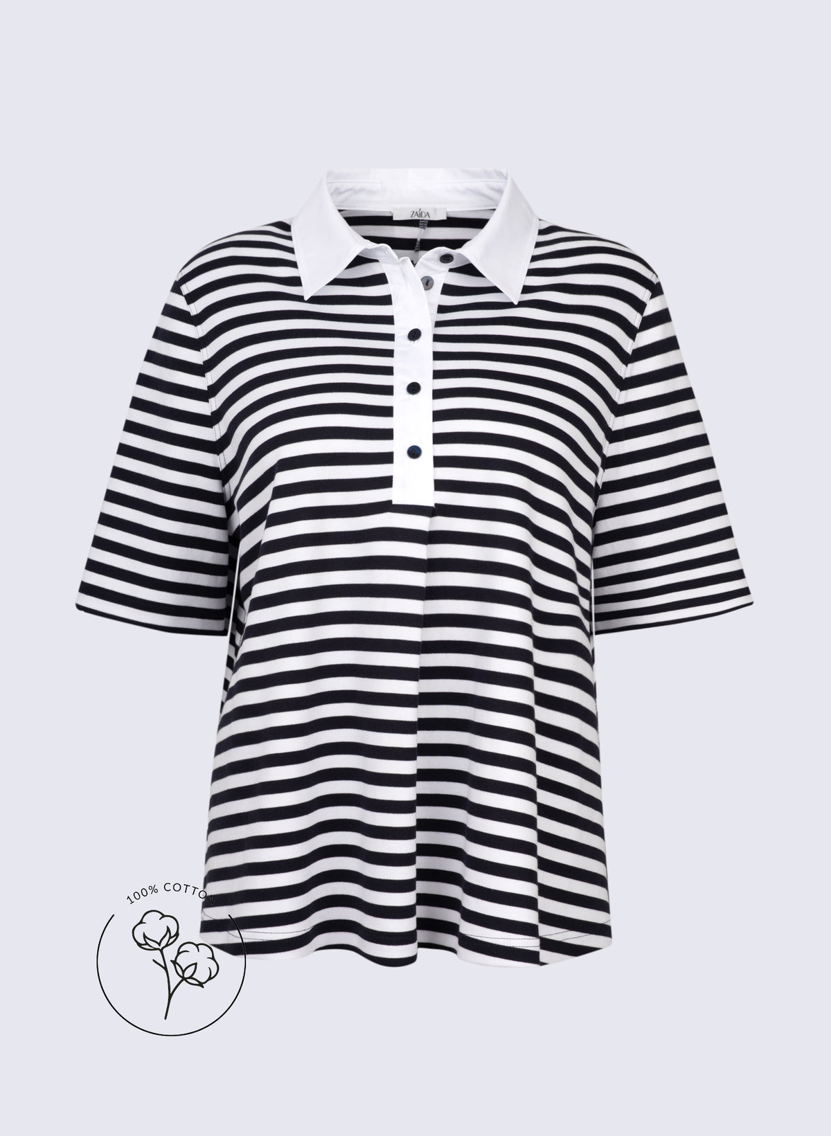 "Heavy" Polo-Shirt mit Ringel