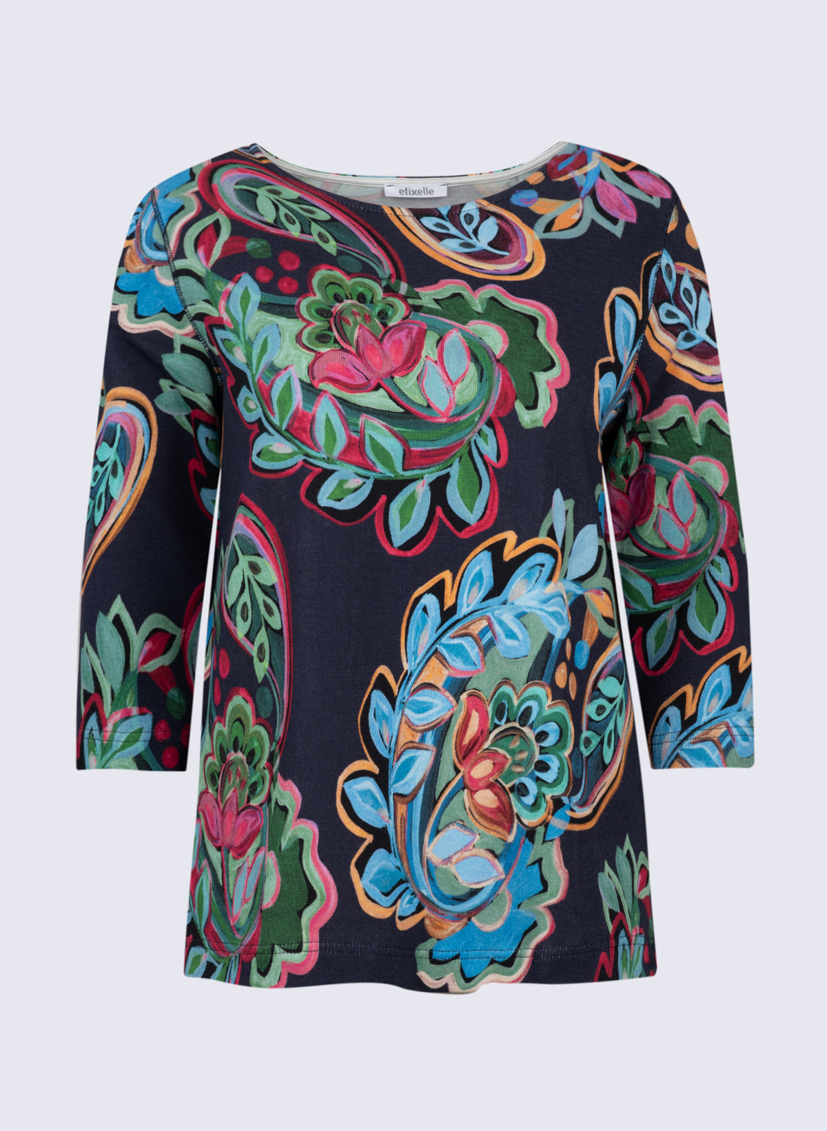 U-Boot Shirt mit Paisley-Print