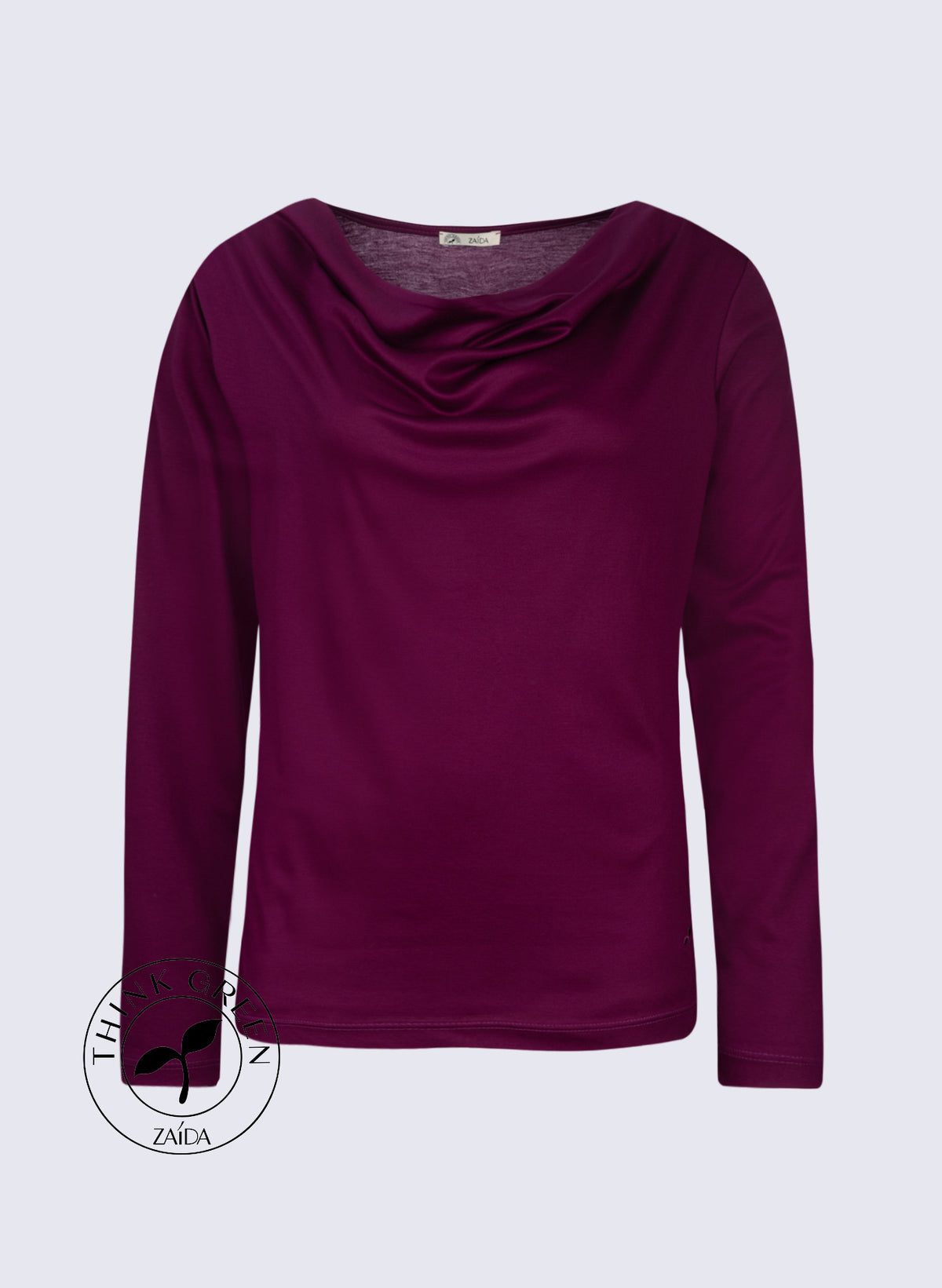 Longsleeve mit Wasserfall-Ausschnitt