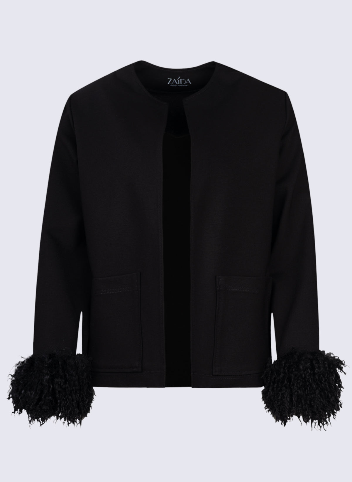 Blazer mit Fell-Armbündchen