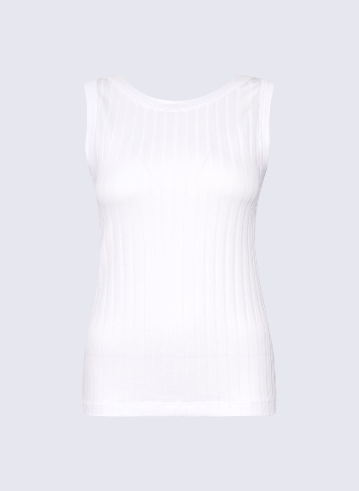 Top mit breiter Rippenoptik