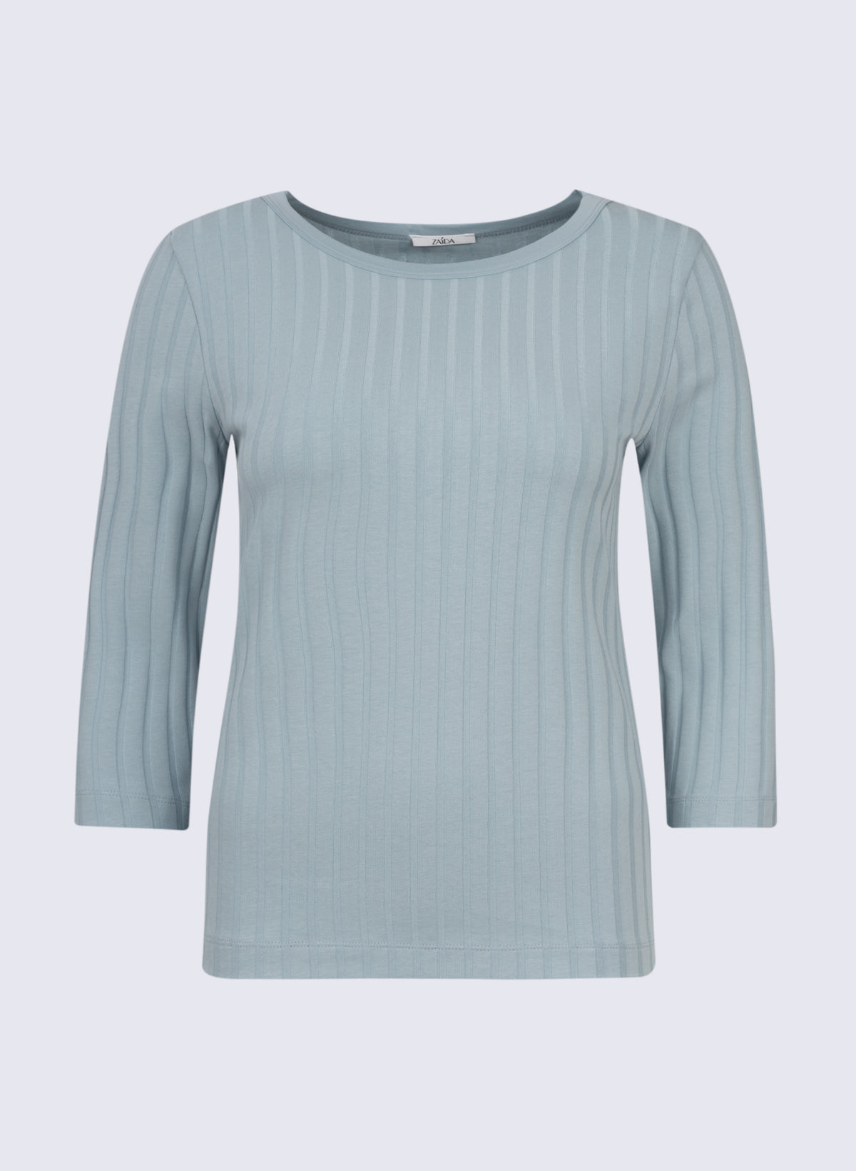 Damen U-Boot-Shirt mit breiter Rippenoptik