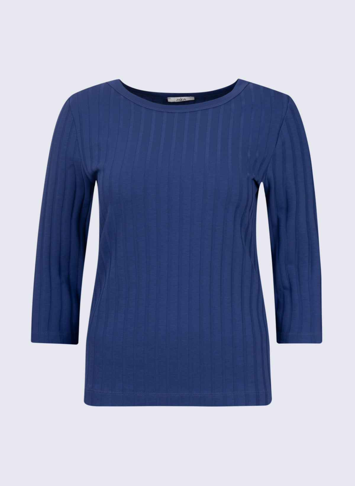 Damen U-Boot-Shirt mit breiter Rippenoptik